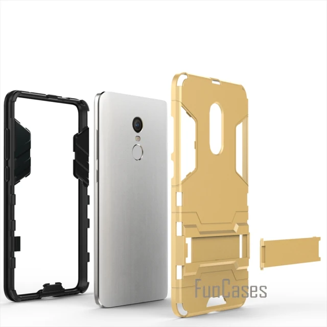 Для Xiaomi Redmi Note 4/Hongmi 4 шт + силиконовый двойной слой Железный человек армированный 3D