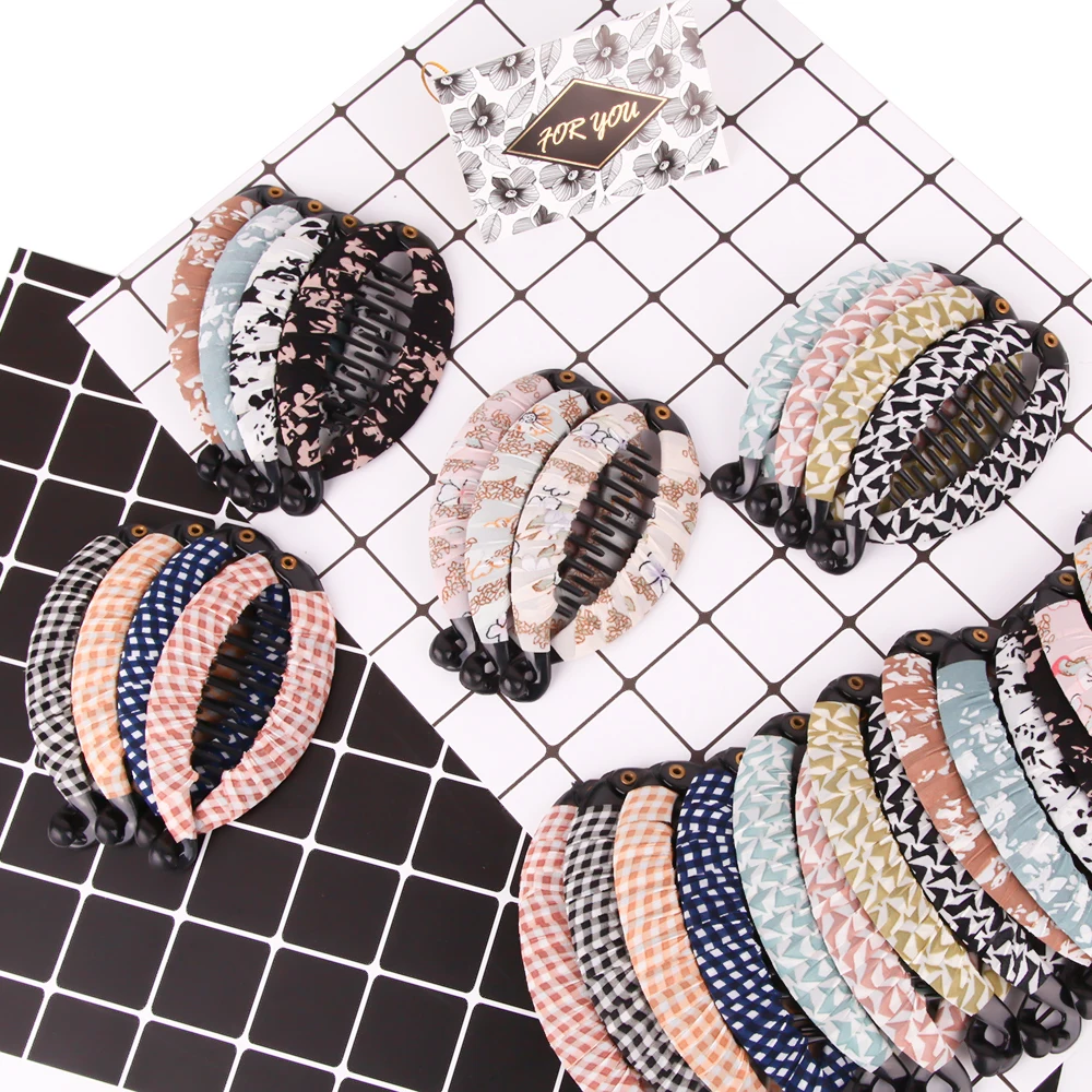 Женская заколка для волос в форме толстой рыбы с жемчужинами и горным хрусталем