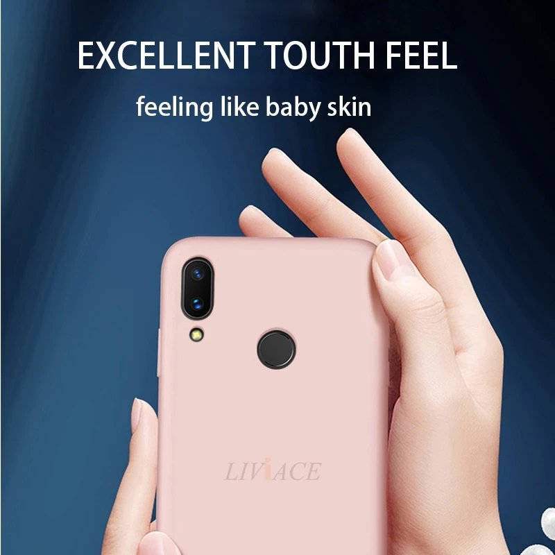 Чехол для мобильного телефона huawei y9 y7 y6 prime pro жидкий силиконовый чехол для телефона s для huawei p smart plus мягкая задняя крышка