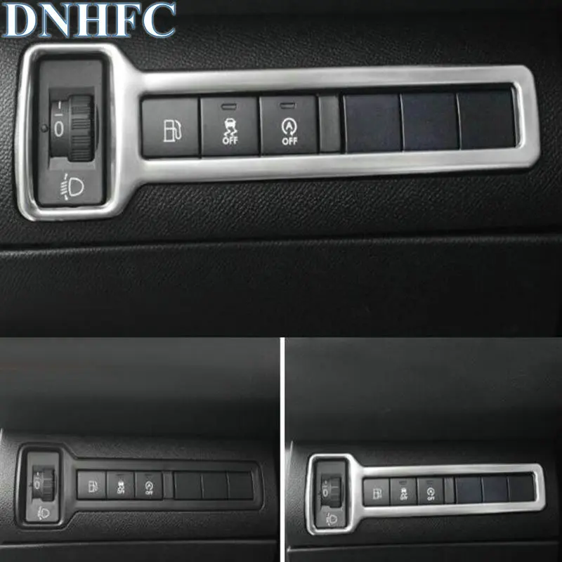 DNHFC украшение для переключателя фар Крышка Peugeot 308 T9 LHD 2015 2016 2017 автомобильные