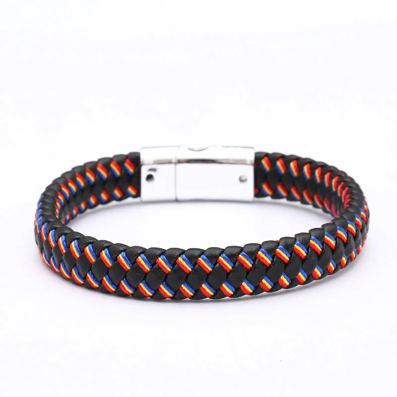 Для мужчин ювелирные изделия для занятий спортом и Повседневное Кожаные браслеты магнитной застежкой высокое качество плетеный кожаный браслет для Для мужчин Модные украшения