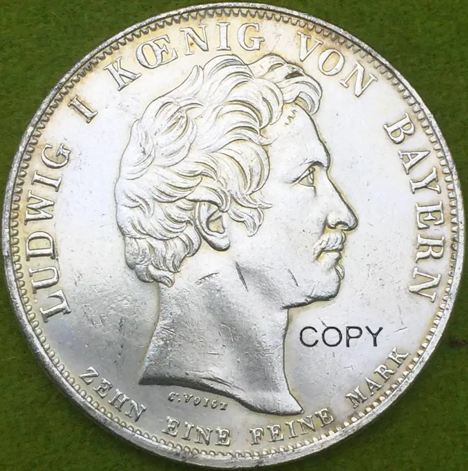 Немецкие американские монеты 1828 THALER серебряная монета с покрытием для