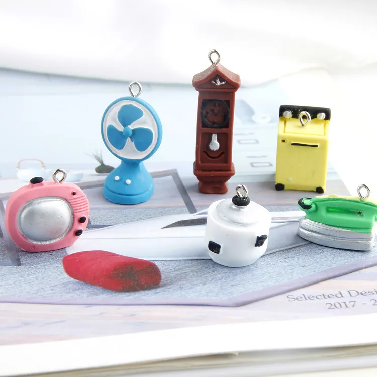 10 шт. 3D радио Вентилятор настенные часы Европейский риса Плита шармы из полимера
