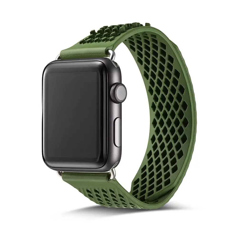 Ремешок силиконовый для Apple Watch band 5/4 40 мм 44 Series 3/2/1 38/42 без пряжки|Ремешки часов| |