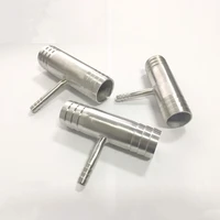 8101214161920 51mm hose barb reducer tee 3 ways splitter 304 stainless steel hosetail connector coupler fitting