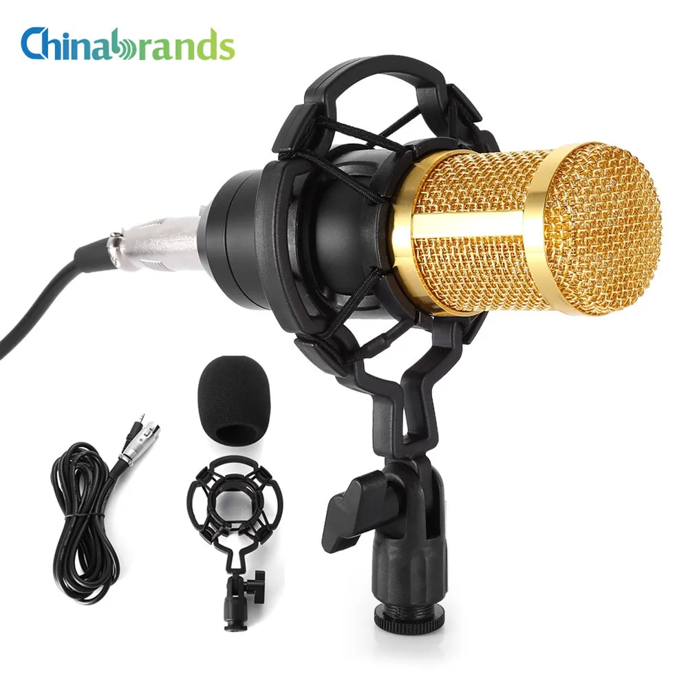 Проводной конденсаторный микрофон LEIHAO для звукозаписи с амортизирующим