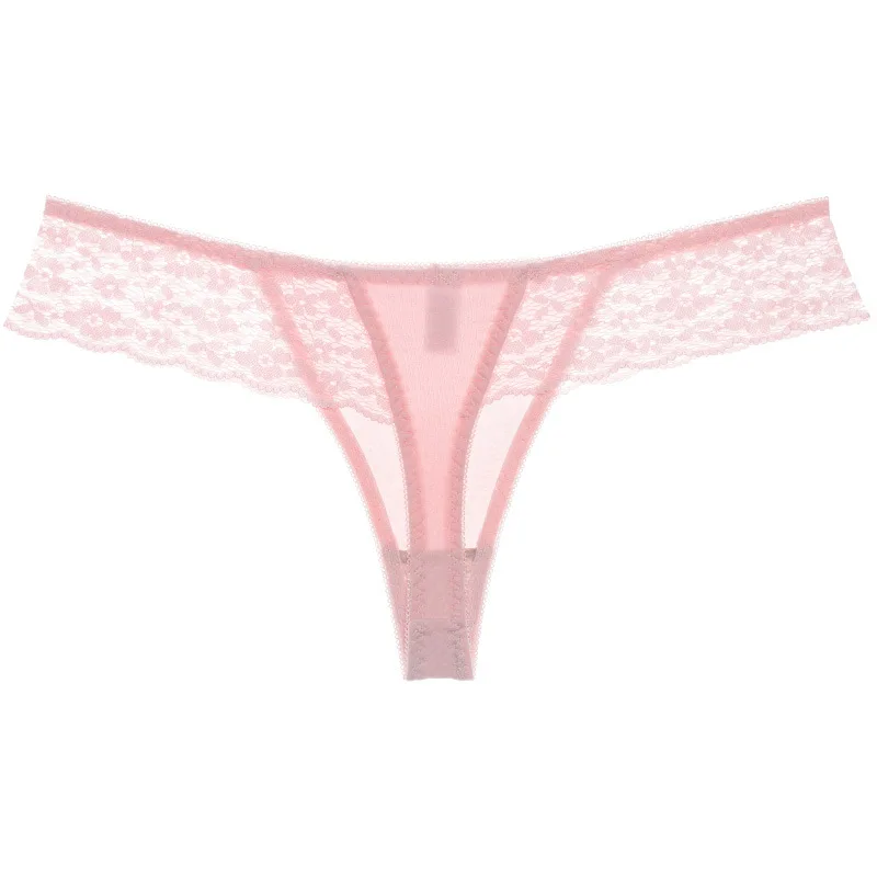 pink SP& CITY, кружевные женские стринги, нижнее белье из хлопка, модные женские прозрачные трусики, стринги, женские трусы, LingerieErotique Tangas Mujer - Цвет: pink