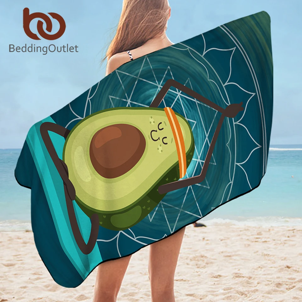 BeddingOutlet искусственное одеяло для ванной комнаты с авокадо пляжное полотенце из