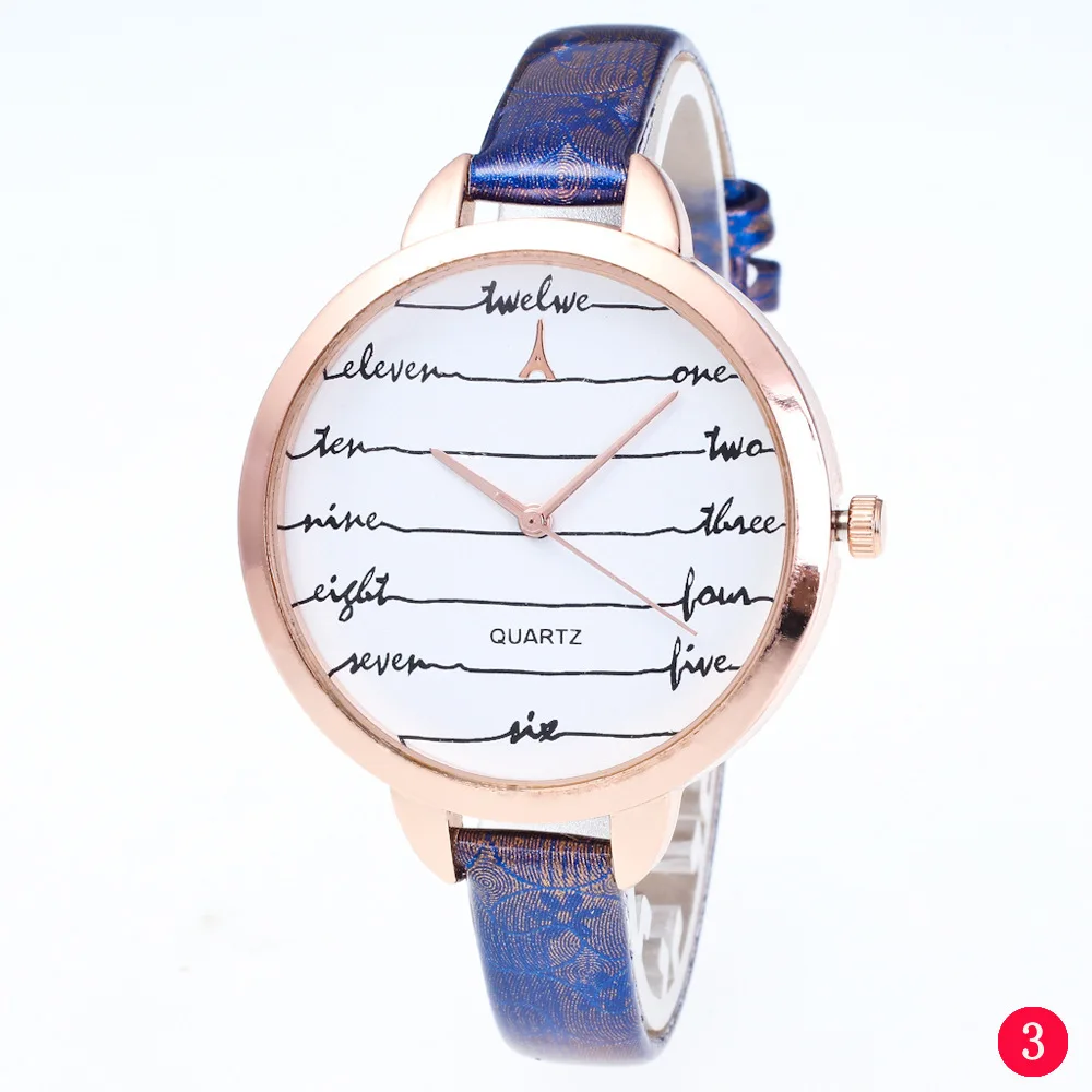 Женские часы с простым циферблатом бахромой студенческие цифровые кожаным