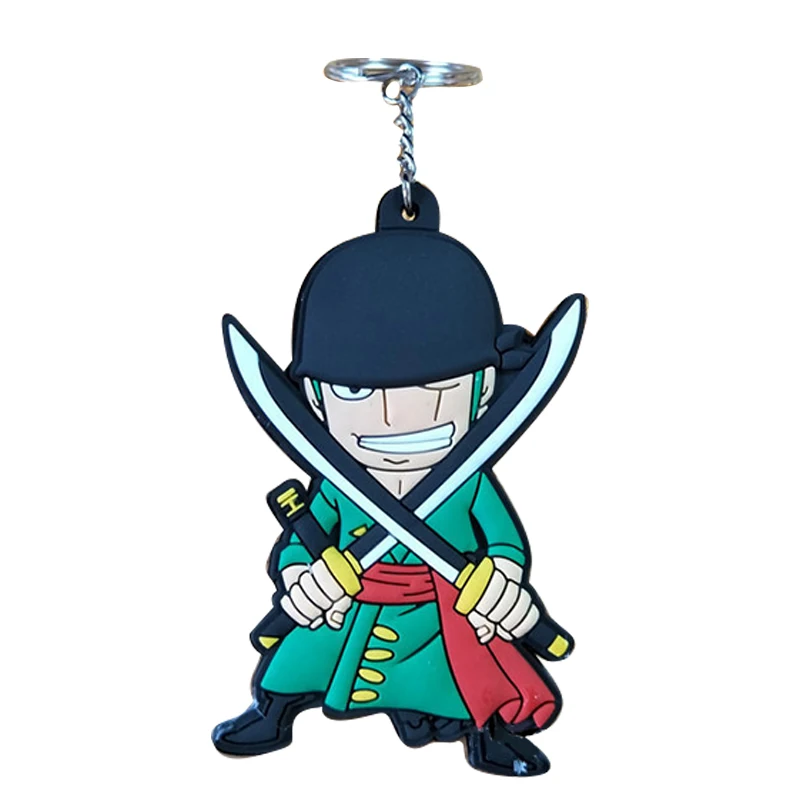 Cute Keychain Action Figure Doll Luffy Zoro SANJI NICO ROBIN NAMI Chopper Metal Key ring Kids Birthday Christmas Gift Toys|Игровые