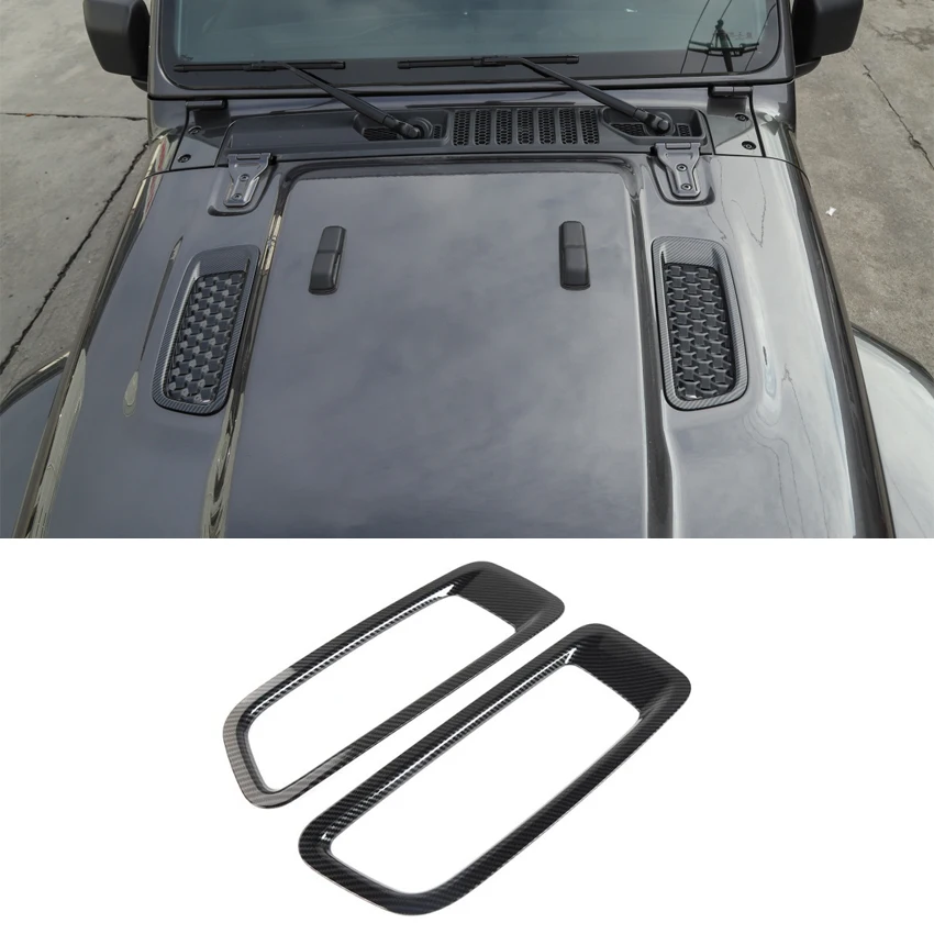 

JXKaFa для Jeep Wrangler JL 2018 + наклейки на передний капот автомобиля, декоративная рама для вентиляционного отверстия