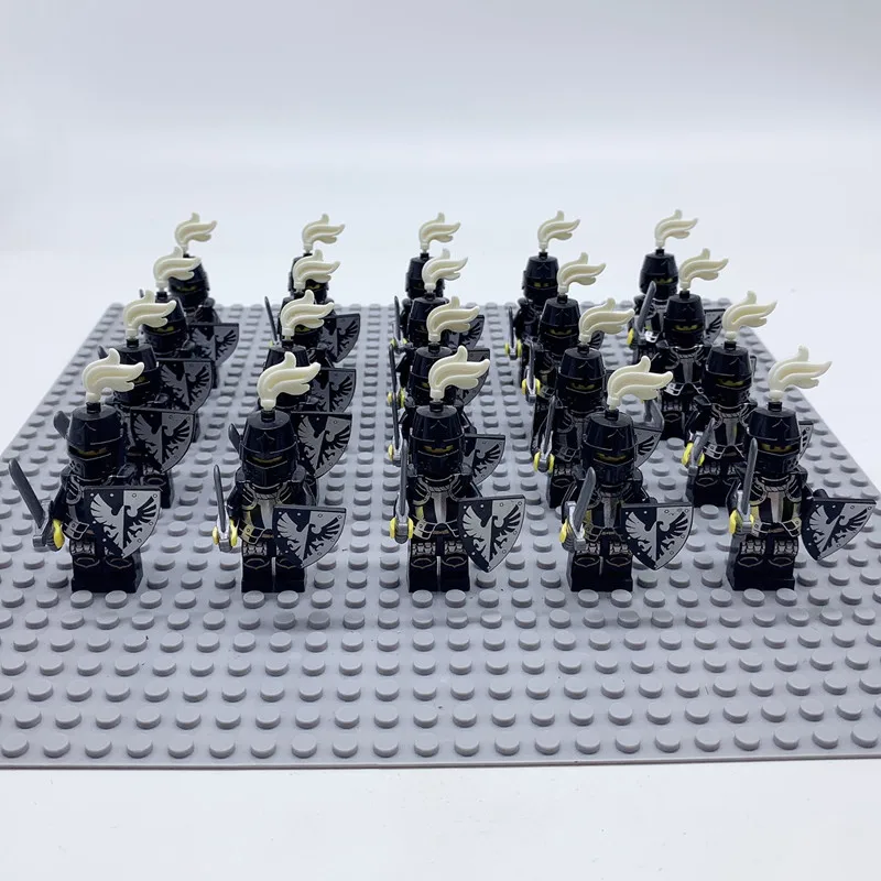 AX9808C 20PCS 20 шт. leingly Урук ха Властелин колец фигурка солдат Гондора рыцарь копье меч строительные блоки кирпичи игрушки - Цвет: AX9808C 20PCS