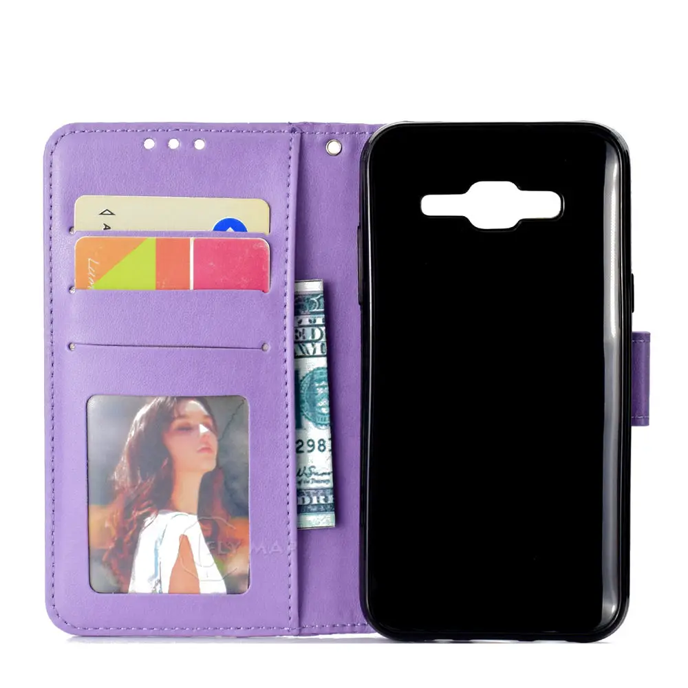 Чехол кошелек с откидной крышкой для Samsung Galaxy J5 2015 J 5 500 J500H J500FN J500H/DS SM 5j цветочный