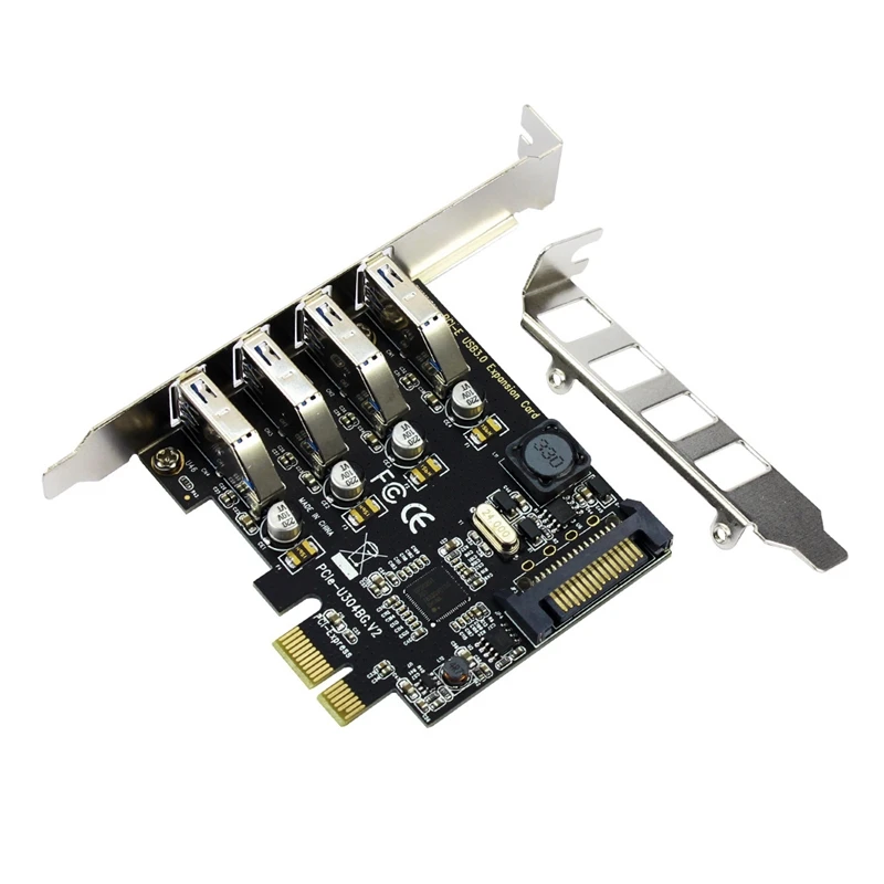 4 порта Usb3.0 карта расширения 5 Гбит/с Pci E Express адаптер конвертер для Pcie X1 X4 X8 X16 Windows