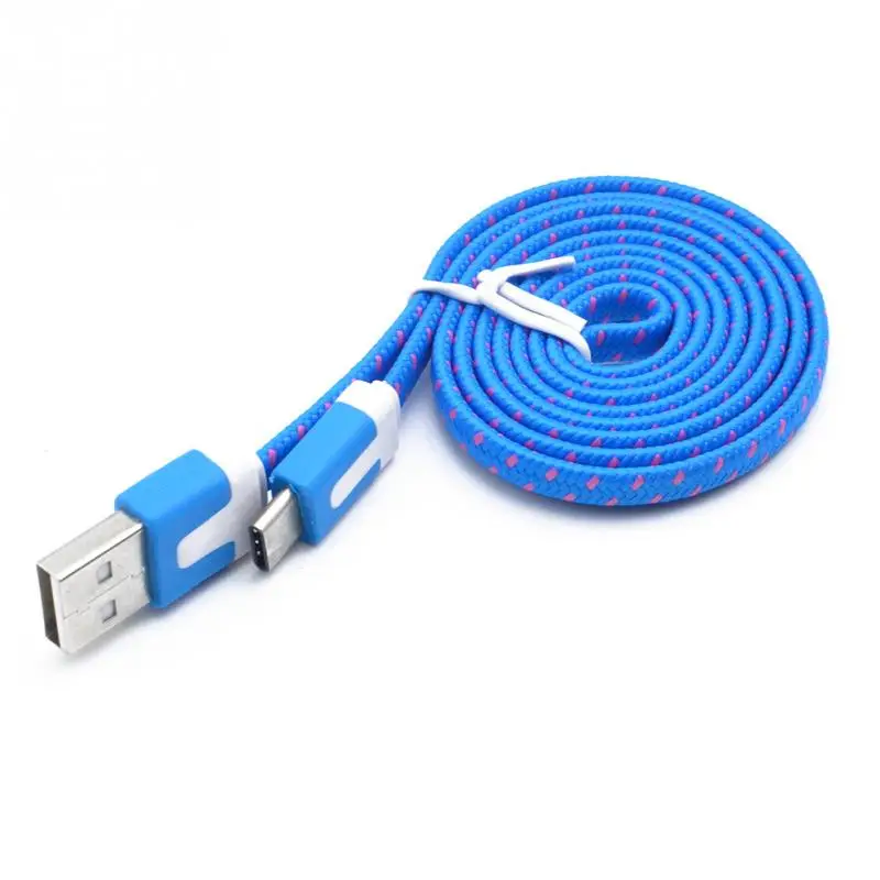 blue 1 м/2 м/3 м Мини V8 разъем 3 фута веревка микро USB быстрое зарядное устройство провод зарядный кабель-трос для синхронизации данных для huawei Android - Цвет: blue