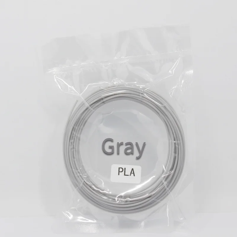 Gray 10 метров Pla 1,75 мм нити печатные материалы пластик для 3d принтера Ручка нити заправки 3d печать волочение нити - Цвет: Gray