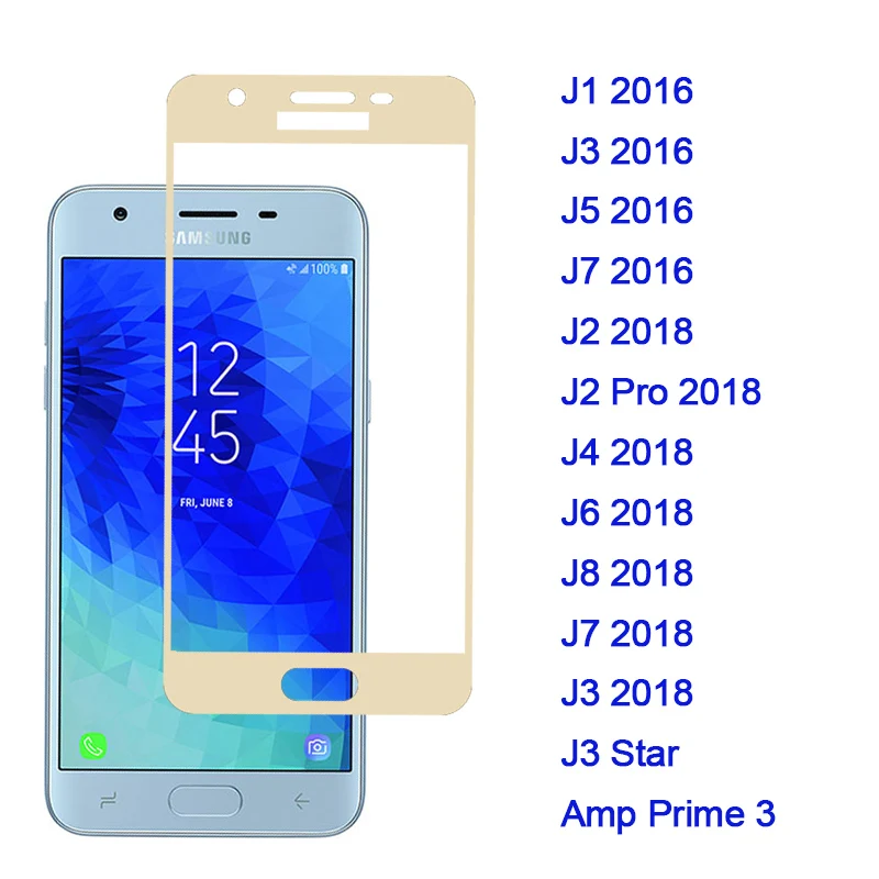 Защитное стекло для Samsung J3 2016 J1 J5 J7 4 J2 J4 J6 J8 2018 закаленное защитная пленка экрана