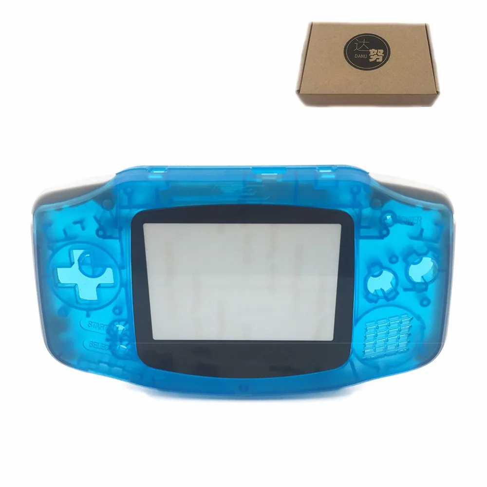 Зеленый и синий чехол для Gameboy Advance светится в темноте пластиковый корпус с