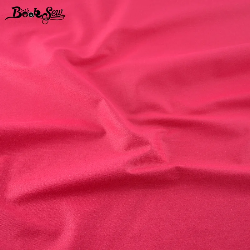 Хлопчатобумажная ткань саржевая однотонная розово красная расцветка материал