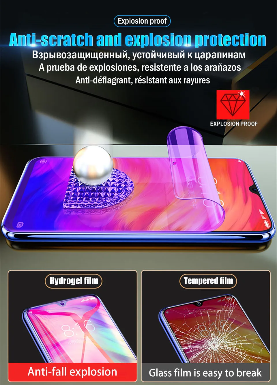 15D полное покрытие Гидрогелевая пленка для Xiaomi Redmi Mi 9t Note 7 5 6 Pro K20 Защита экрана для Xiaomi Mi 9 SE мягкая пленка не стекло