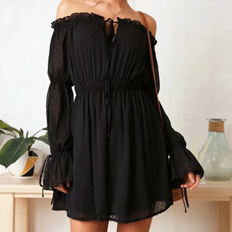 Летнее женское платье повседневное однотонное без бретелек Vestidos|Женские платья|