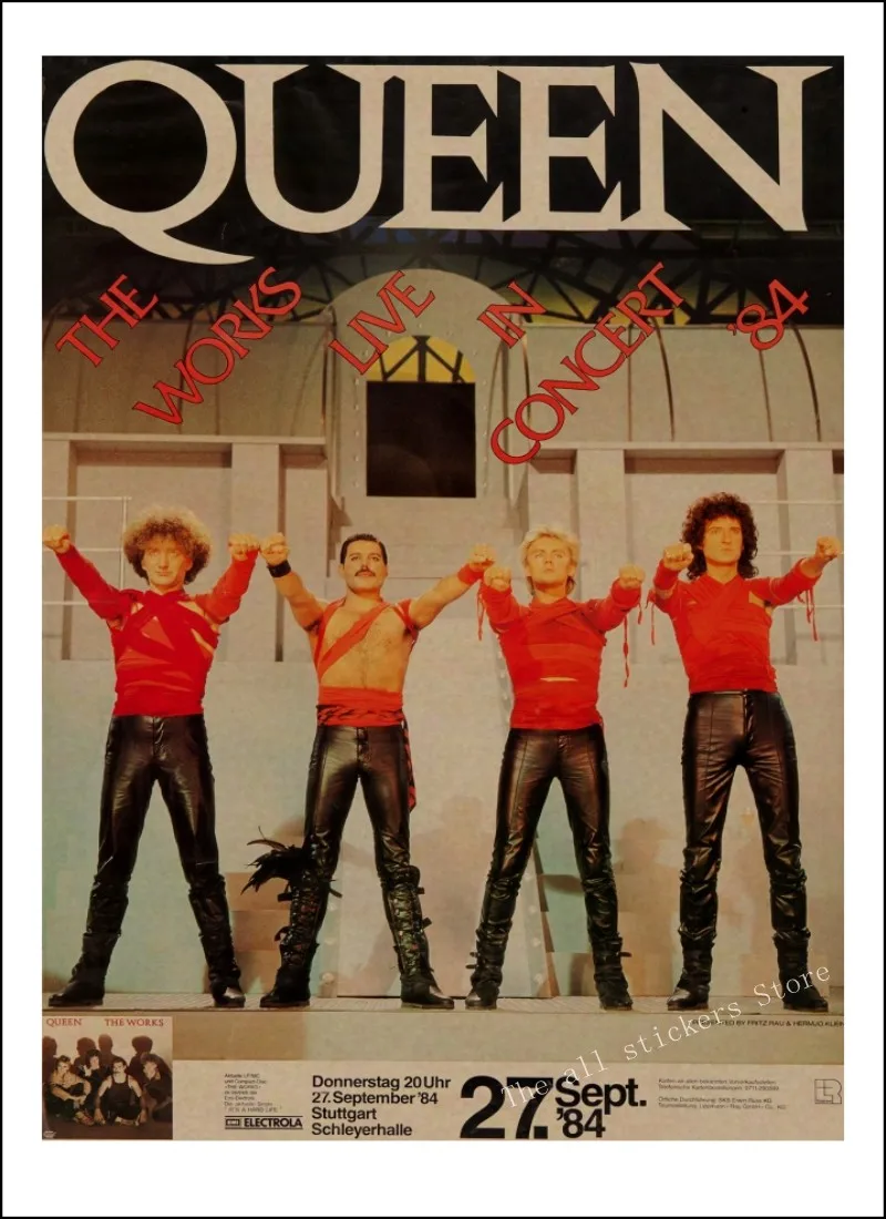 С группой Queen музыкальный крафт Бумага плакат Винтаж высокое качество печатным рисунком основа декоративная настенная живопись Стикеры/910