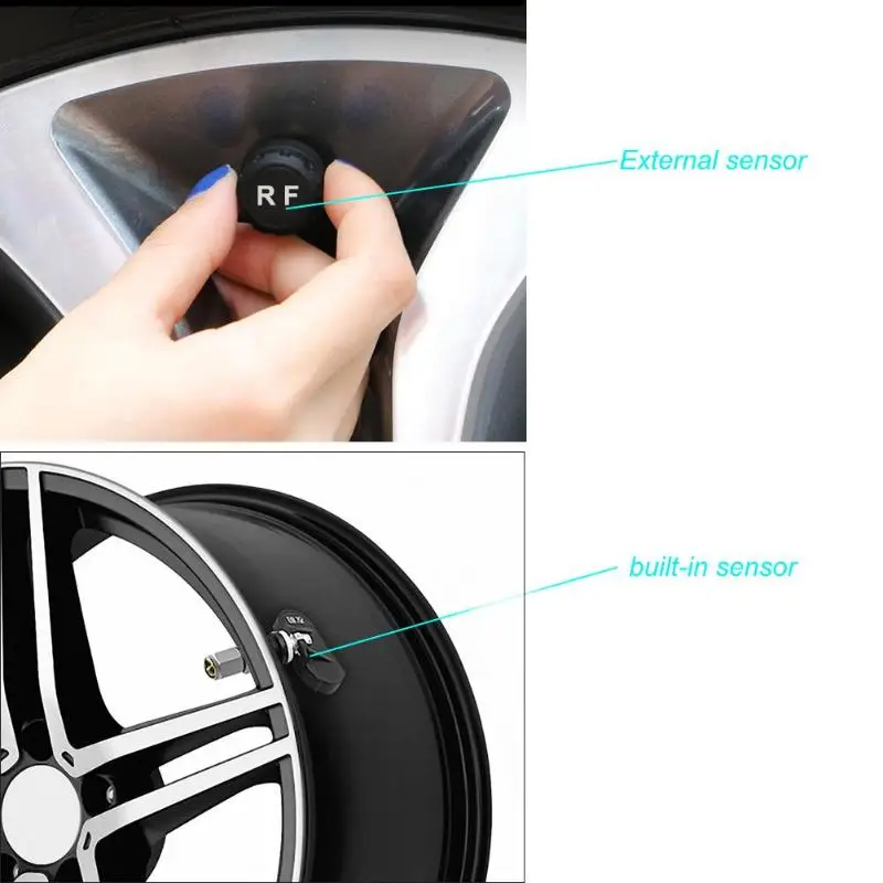 VODOOL умная Беспроводная Автомобильная TPMS система мониторинга давления в шинах ЖК