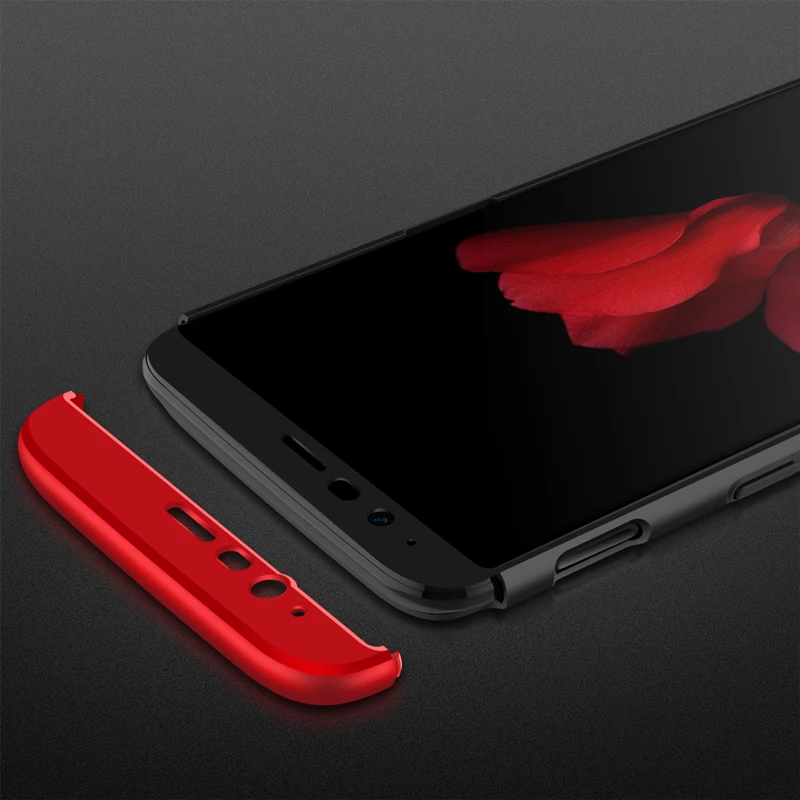 Oneplus 5 T чехол 3 в 1 360 полная защита PC матовый Твердый на заднюю панель телефона