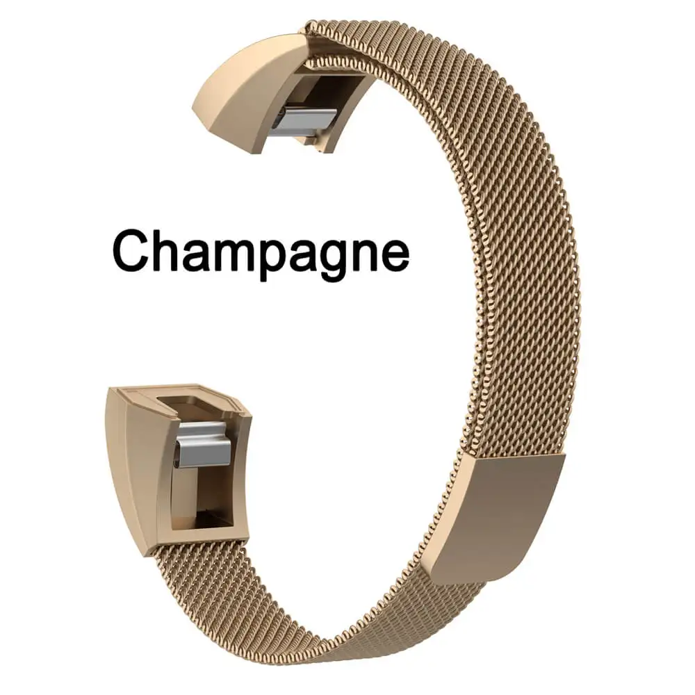 champagne Новая замена нержавеющая сталь магнитный Миланский Ремешок Браслет Для Fitbit Alta HR ACE Премиум 316L нержавеющая сталь - Цвет: champagne