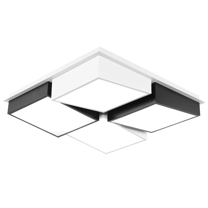 Modern Simple Led Acrylic ceiling lights Geometry rectangle White/Black Color for living room bedroom home Light Fixture | Лампы и