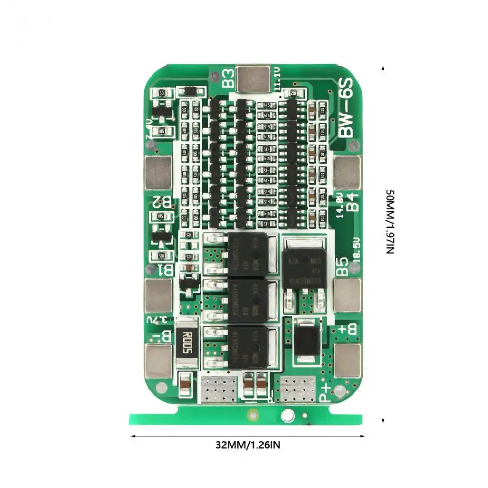 6S 15A 22V 24V литий-ионный модуль зарядного устройства литиевой батареи плата защиты для зарядки PCB BMS для 3,7 V 18650 литий-ионный аккумулятор двойные функции