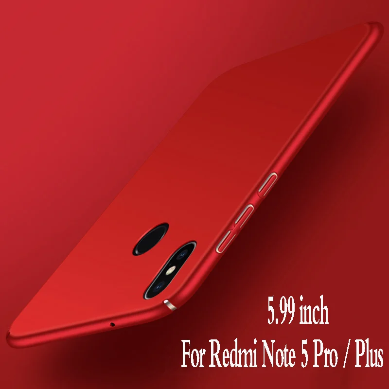 Чехол для xiaomi redmi note 5 pro 99 дюйма твердый пластик роскошный fundas защитный чехол