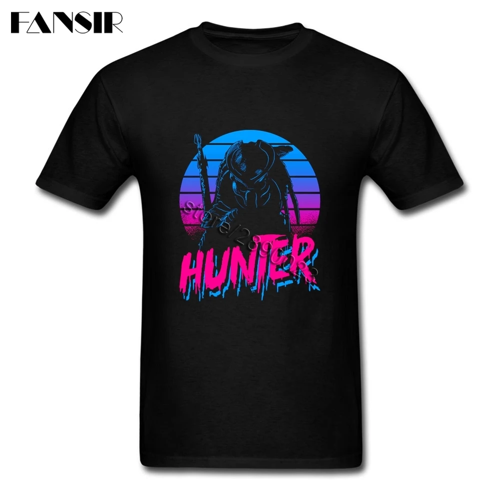Одежда Predator Alien Vaporwave Мужская футболка на заказ хлопковая с коротким рукавом и