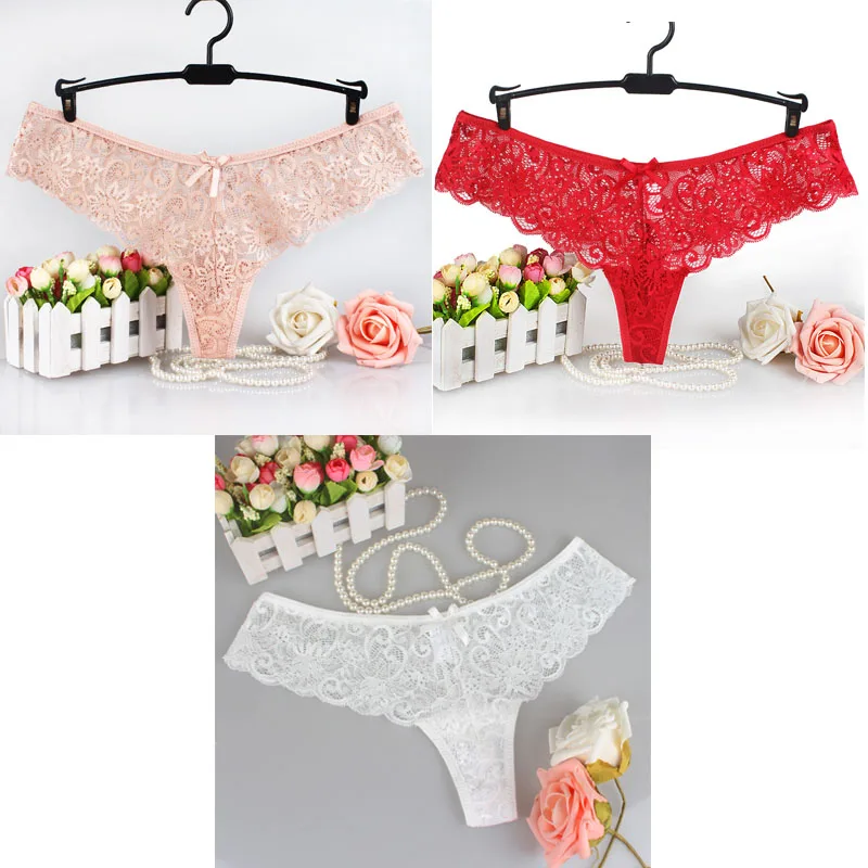 skin red white TEXIWAS, 3 шт./лот, женские трусики, кружевные стринги, трусики, стринги, сексуальное нижнее белье, женское прозрачное дышащее белье - Цвет: skin red white