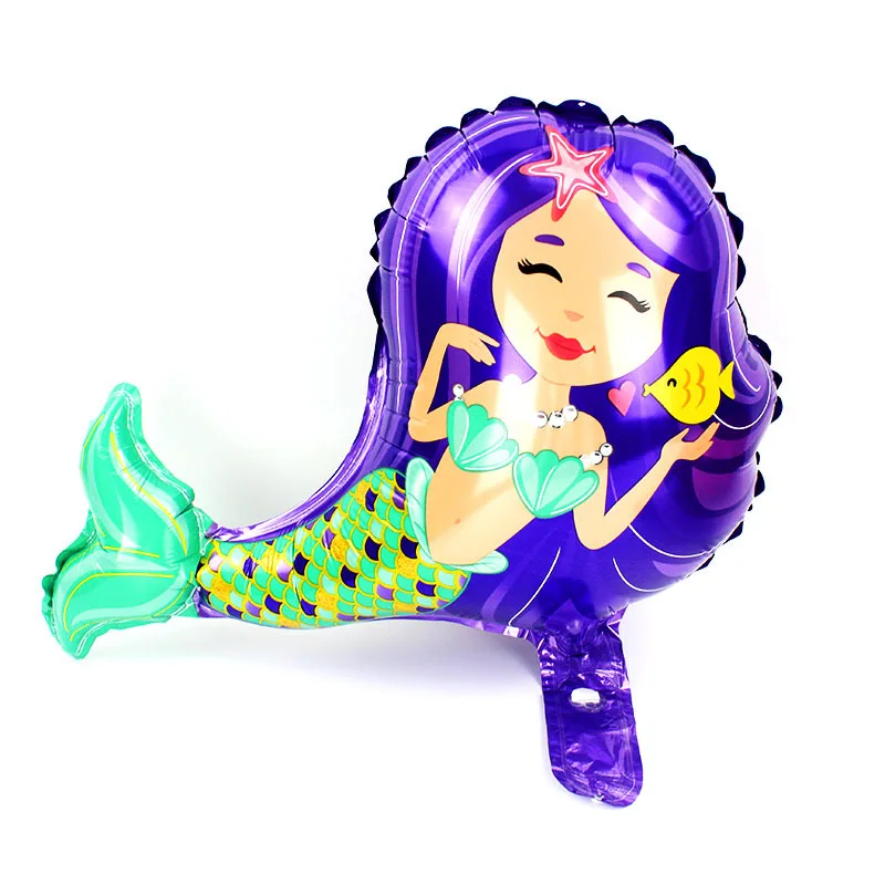 16inch 3d Cartoon Mermaid Balloon Princess Helium Ballon for Kids Birthday Baby Shower Party Decor Supplies | Дом и сад