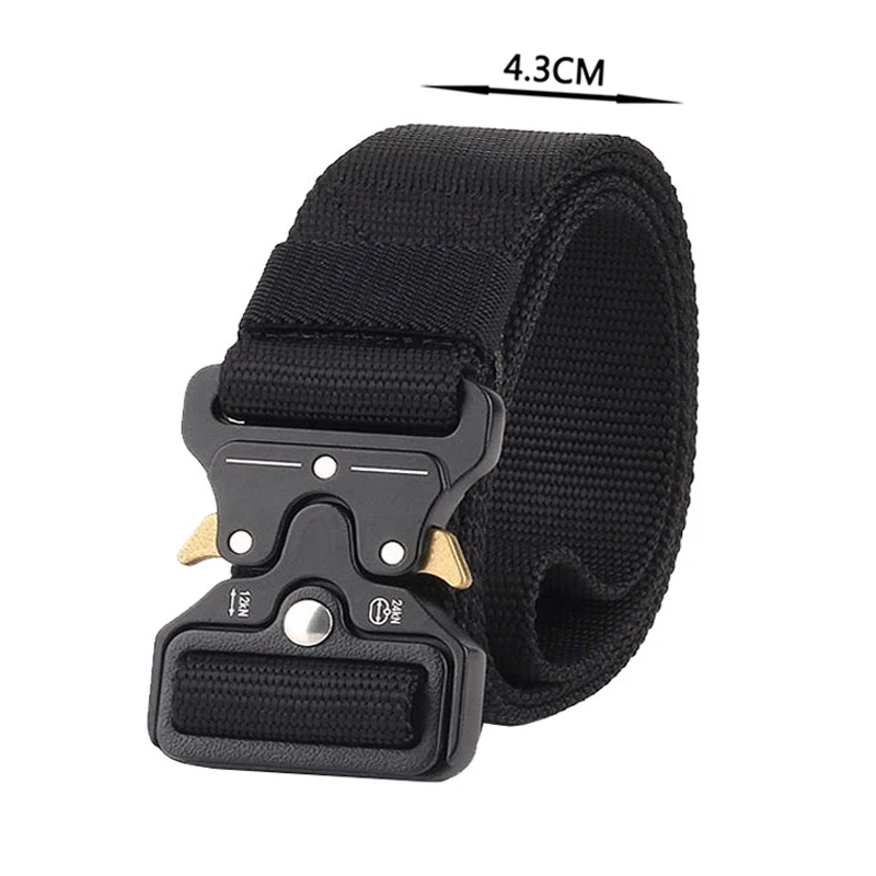 4.3CM Belt Тактический ремень нейлоновый ремень в стиле милитари армейский мужской стиль джинсовый ремень широкий утолщенный открытый охотничий поясной ремень холст Ceinture Homme - Цвет: 4.3CM Belt