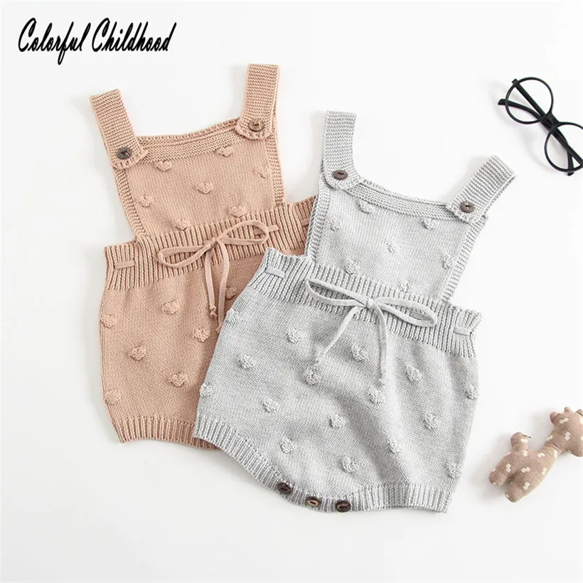 

0-2Y baby knitted-romper infant/newborn/toddler overall/jumpsuit warm cute style spielanzug/bebek romper/baju monyet bayi/Puppel