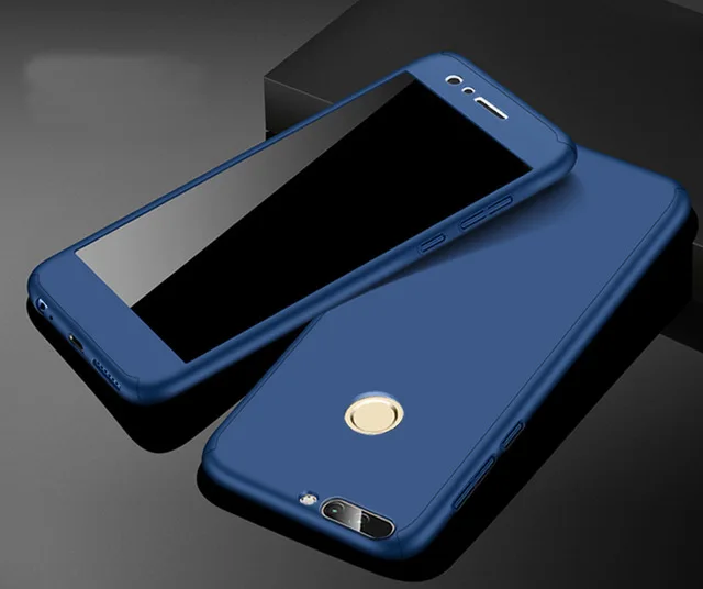 360 полный охват чехол для huawei наслаждаться Honor 8 7C Защитный Аксессуары + закаленное