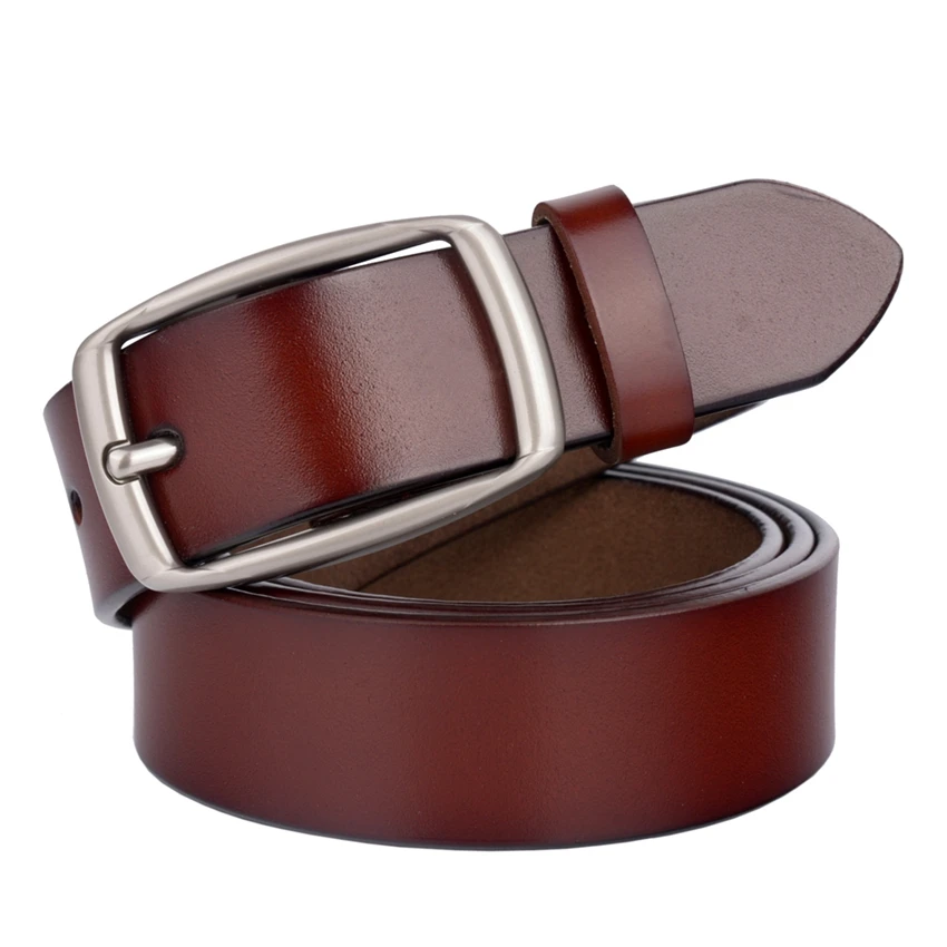 Ремень женский классический из натуральной кожи с классической пряжкой |
