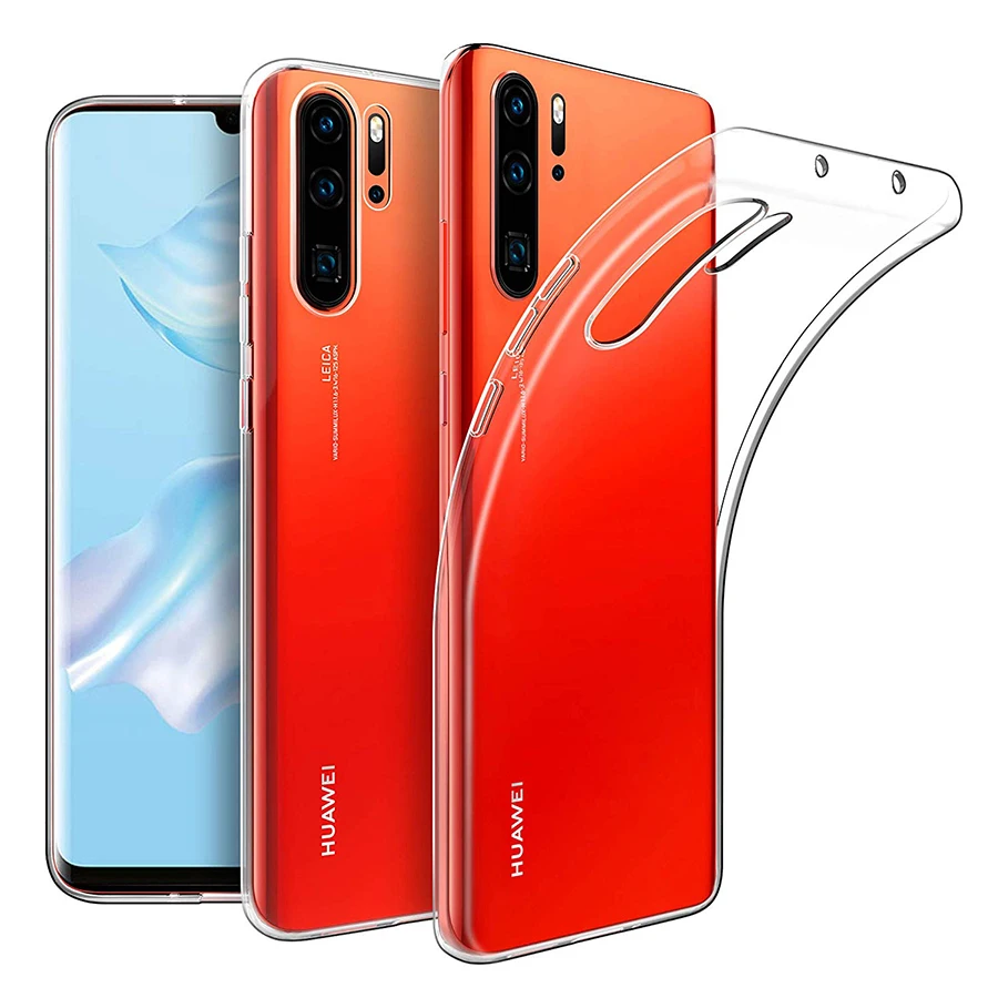 Мягкий чехол из ТПУ для Huawei P30Lite защитный прозрачный силиконовый P30 Pro