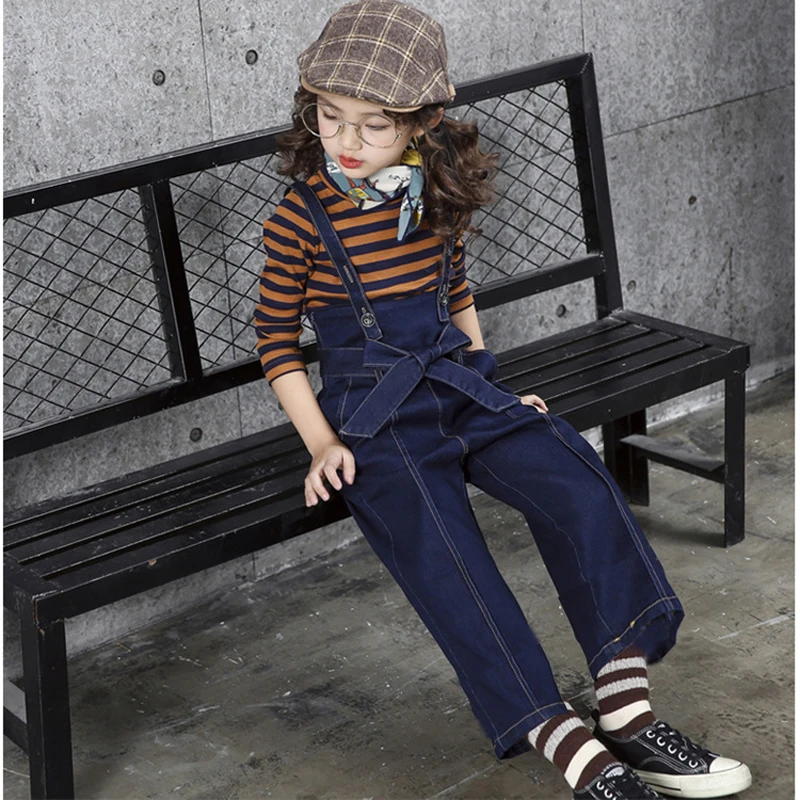 2 шт. детский спортивный костюм из футболки с длинным рукавом и джинсов|children clothing