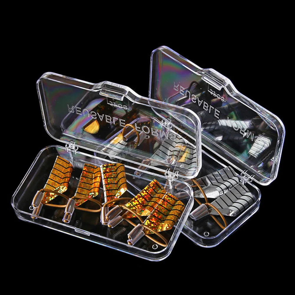 5 шт./кор. Золотой и Серебряный алюминиевый бумажный поднос для дизайна ногтей