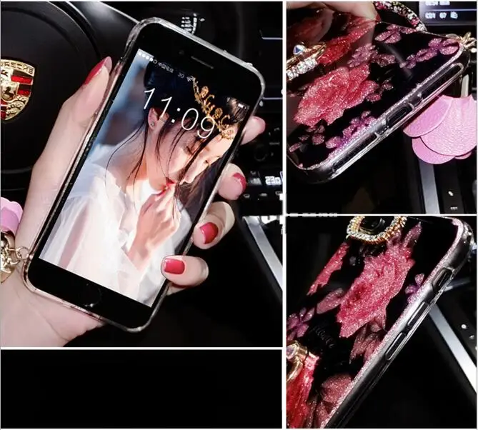 Роскошный чехол со стразами для телефона iPhone Xs max 6 7 8 plus ювелирный силиконовый