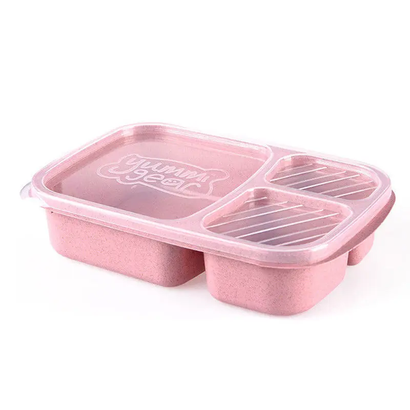 3-слойная теплая микроволновая утолщенная посуда Bento Ланч-бокс пищевой контейнер