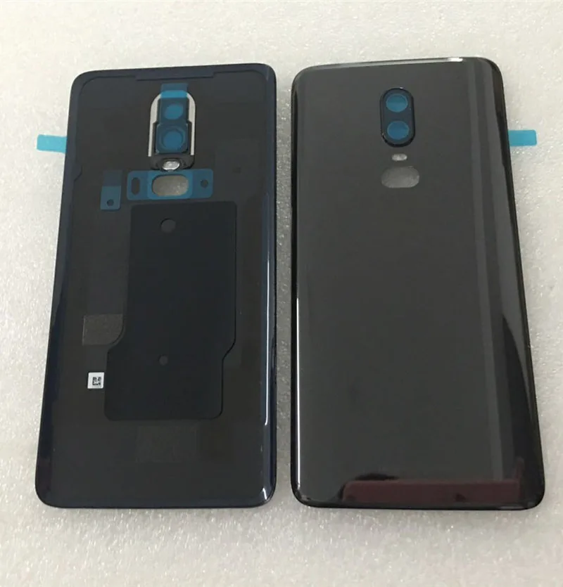 Оригинальный черный матовый чехол Oneplus 6 стеклянная задняя крышка батарейного