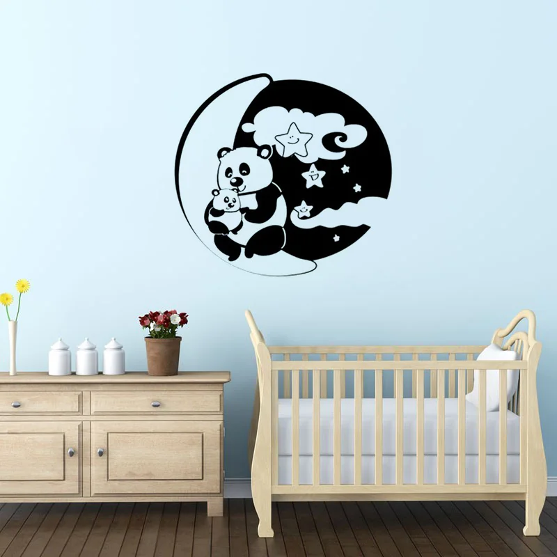 

Black Creative Children's room DIY Art Wall Stickers Home Decoration Vinyl Wallpaper panda JG1652