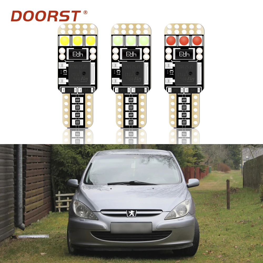 Светодиодные парковочные огни T10 W5W без ошибок Canbus для Peugeot 308 SW 106 107 205 206 CC Sedan 207 208
