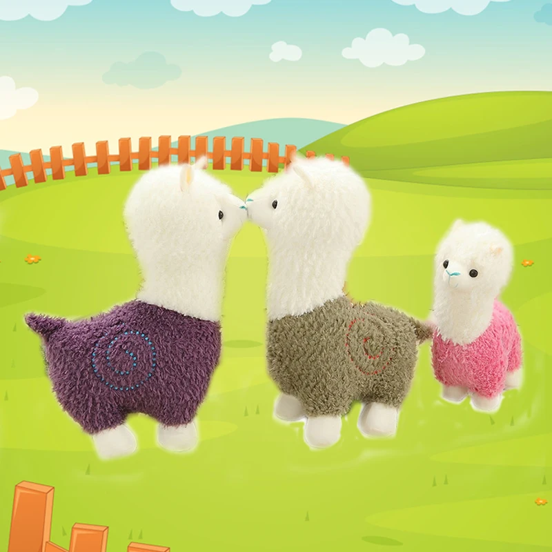 Kawaii плюшевая игрушка Альпака Милая лама интересный овечка пушистый