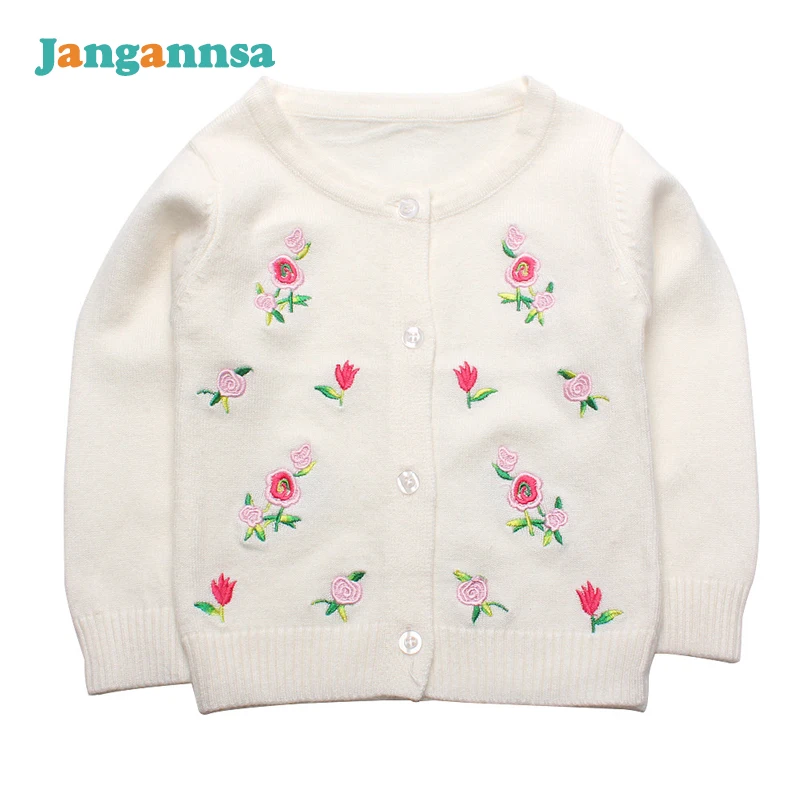 Хлопковый кардиган с цветочным рисунком для маленьких девочек свитер длинными