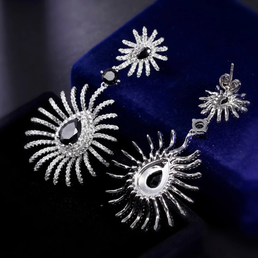 60 см большой Эффектные серьги для вечеринки модные Joyas синий/зеленый/черный/белый